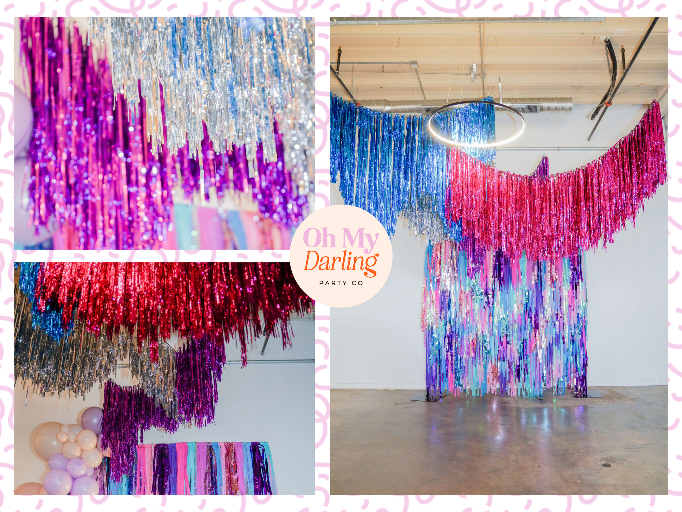 Custom Tinsel Aerial Fringe.