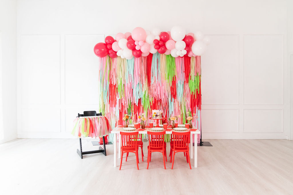 Berry Sweet Strawberry Fringe Backdrop-Backdrops-Oh My Darling Party Co