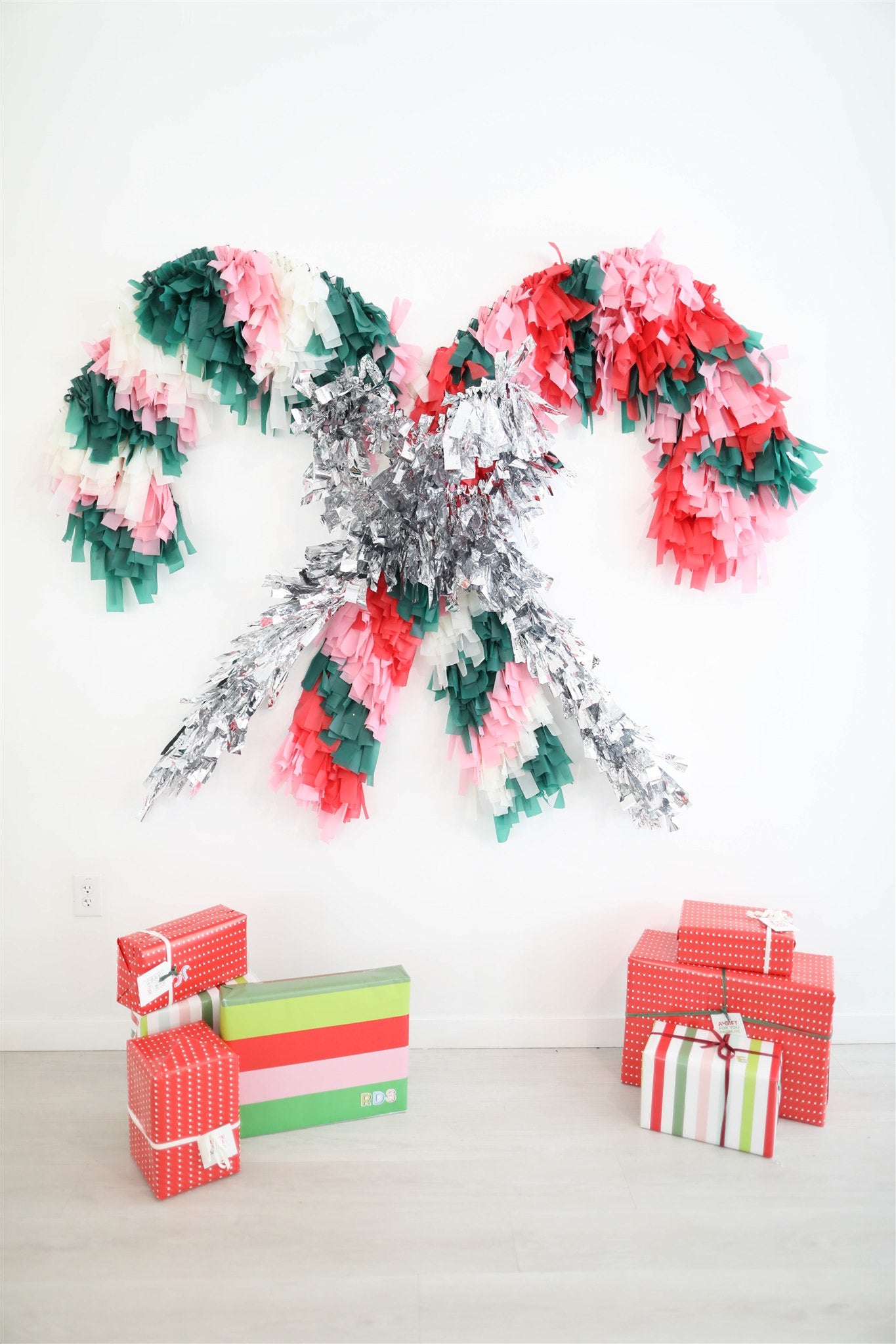 Candy Cane Fringe Shape-Backdrops-Oh My Darling Party Co