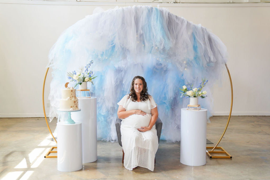 Cloud 9 Semi Circle Tulle Backdrop-Backdrops-Oh My Darling Party Co