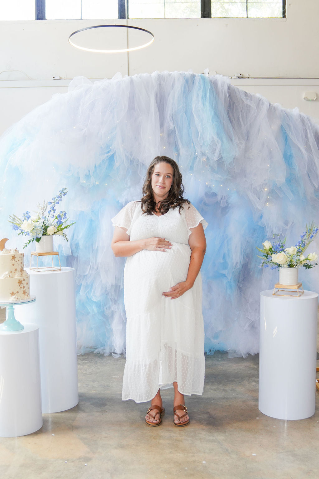 Cloud 9 Semi Circle Tulle Backdrop-Backdrops-Oh My Darling Party Co