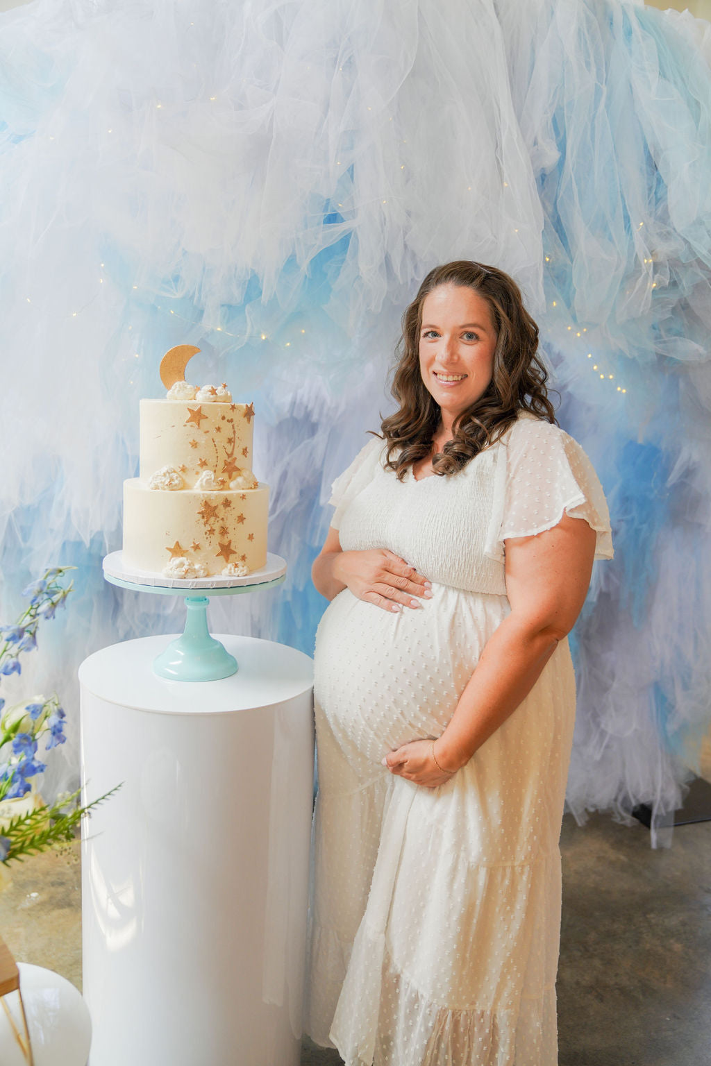 Cloud 9 Semi Circle Tulle Backdrop-Backdrops-Oh My Darling Party Co