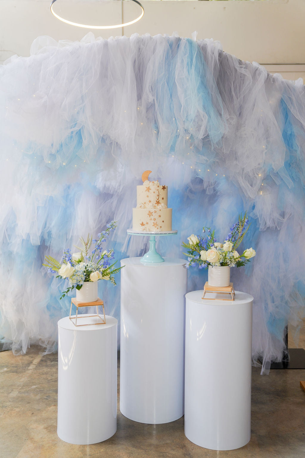 Cloud 9 Semi Circle Tulle Backdrop-Backdrops-Oh My Darling Party Co