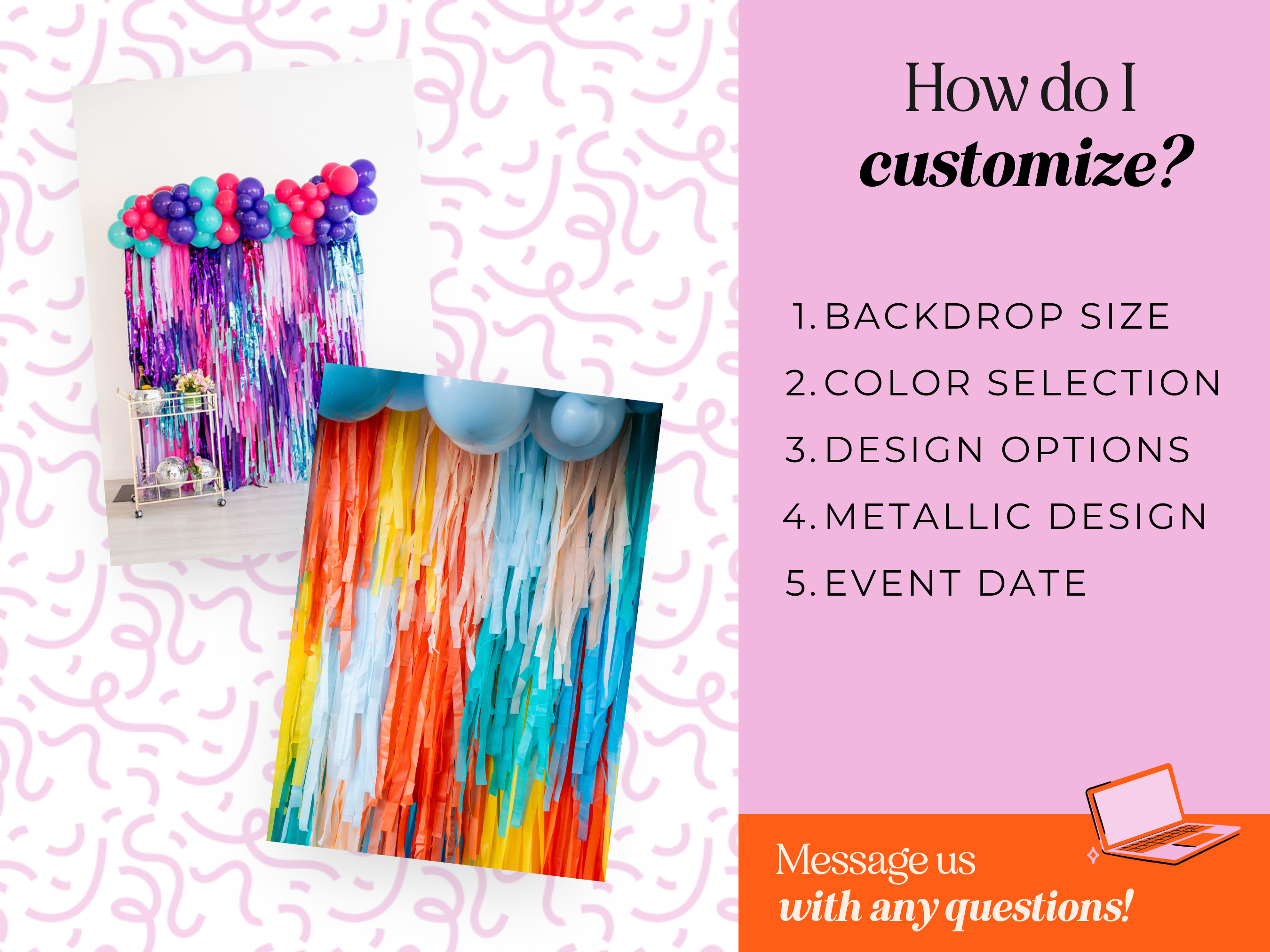 CUSTOM Fringe Backdrop - Etsy 1.
