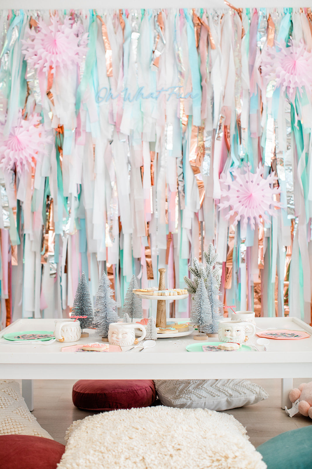 Gumdrops and Glitter Fringe Backdrop-Backdrops-Oh My Darling Party Co
