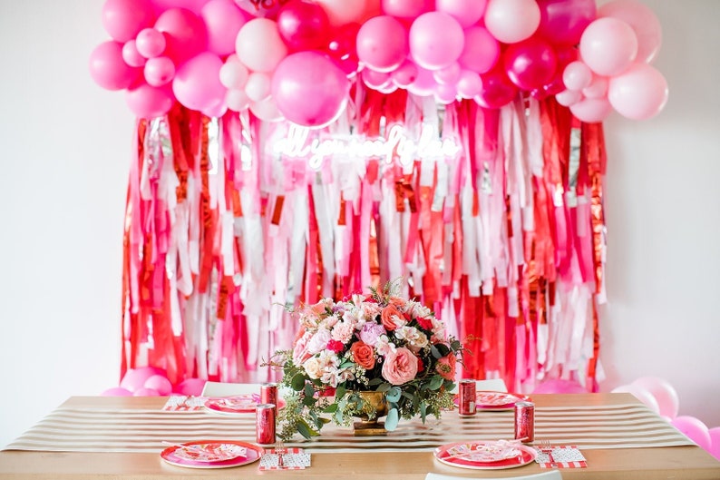 Heartfelt Celebration Fringe Backdrop-Backdrops-Oh My Darling Party Co