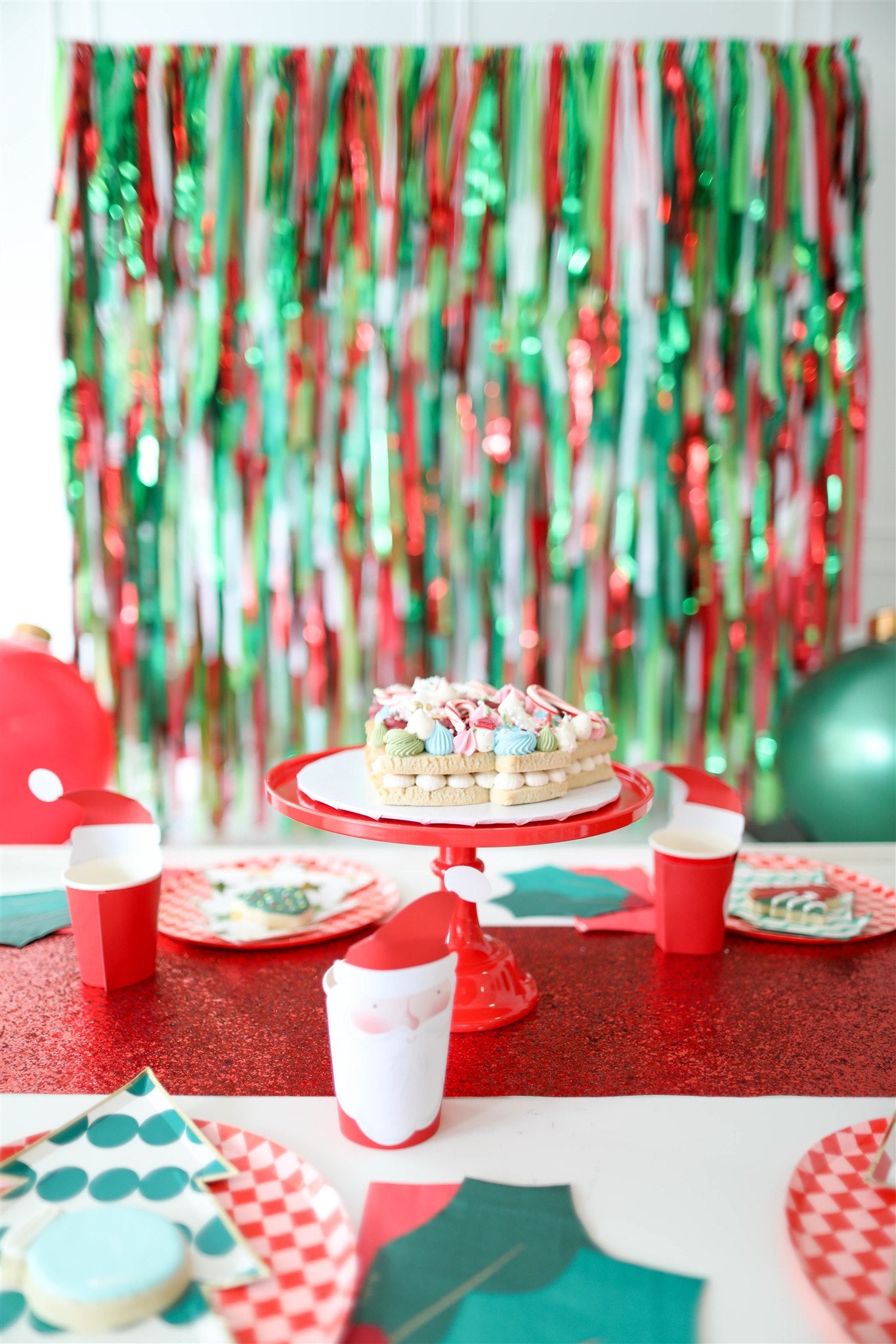 Holiday Humbug Fringe Backdrop-Backdrops-Oh My Darling Party Co