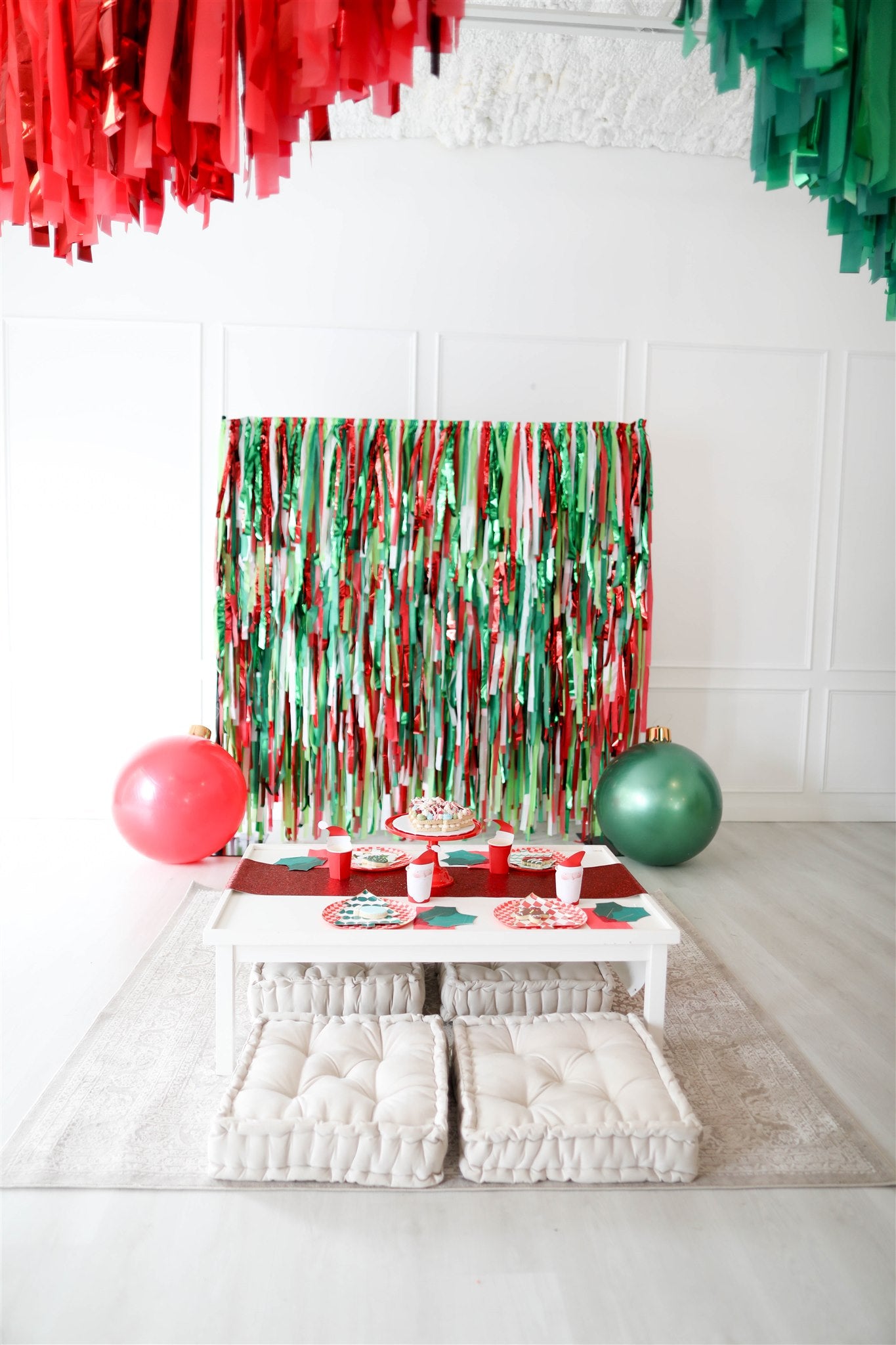 Holiday Humbug Fringe Backdrop-Backdrops-Oh My Darling Party Co