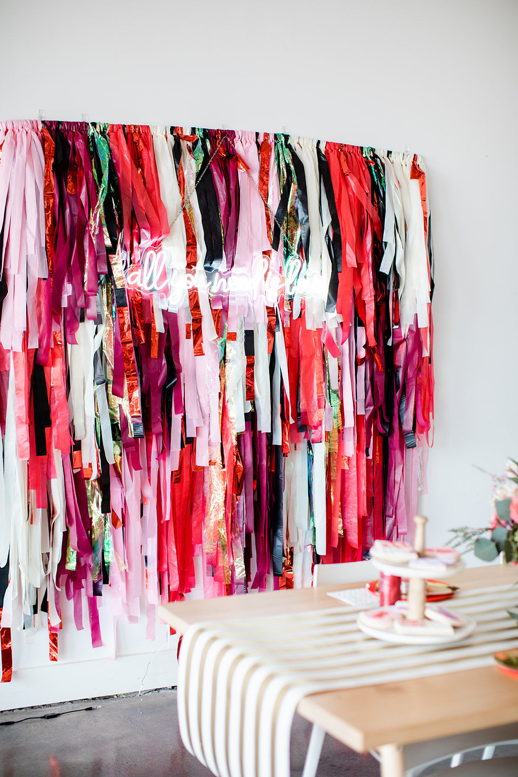 Midnight Love Affair Fringe Backdrop-Backdrops-Oh My Darling Party Co