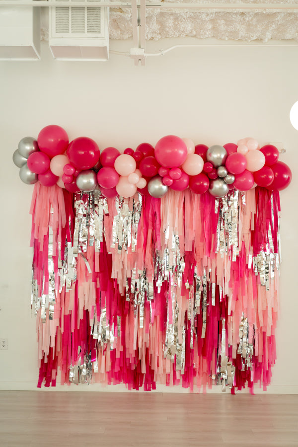 Pink Doll Fringe Backdrop-Backdrops-Oh My Darling Party Co
