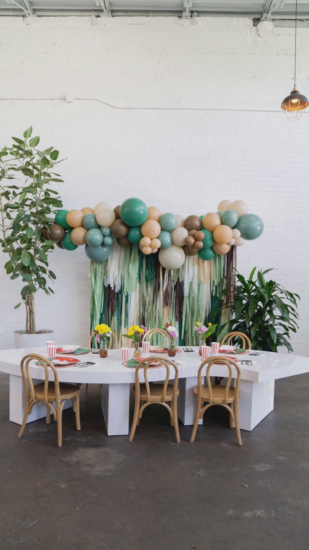Load video: Happy Camper Fringe Backdrop-Backdrops-Oh My Darling Party Co