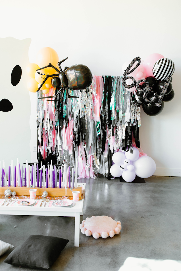 Sweet & Spooky Fringe Backdrop-Oh My Darling Party Co-Fringe Backdrop, Streamer Backdrop, Fringe perfect for events & parties!