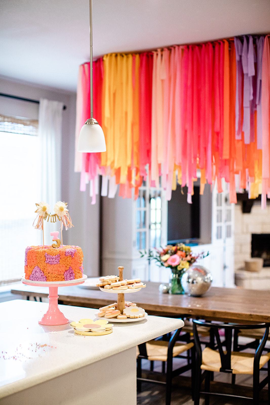 CUSTOM Overhead Swag - Oh My Darling Party Co-custom #Fringe_Backdrop#