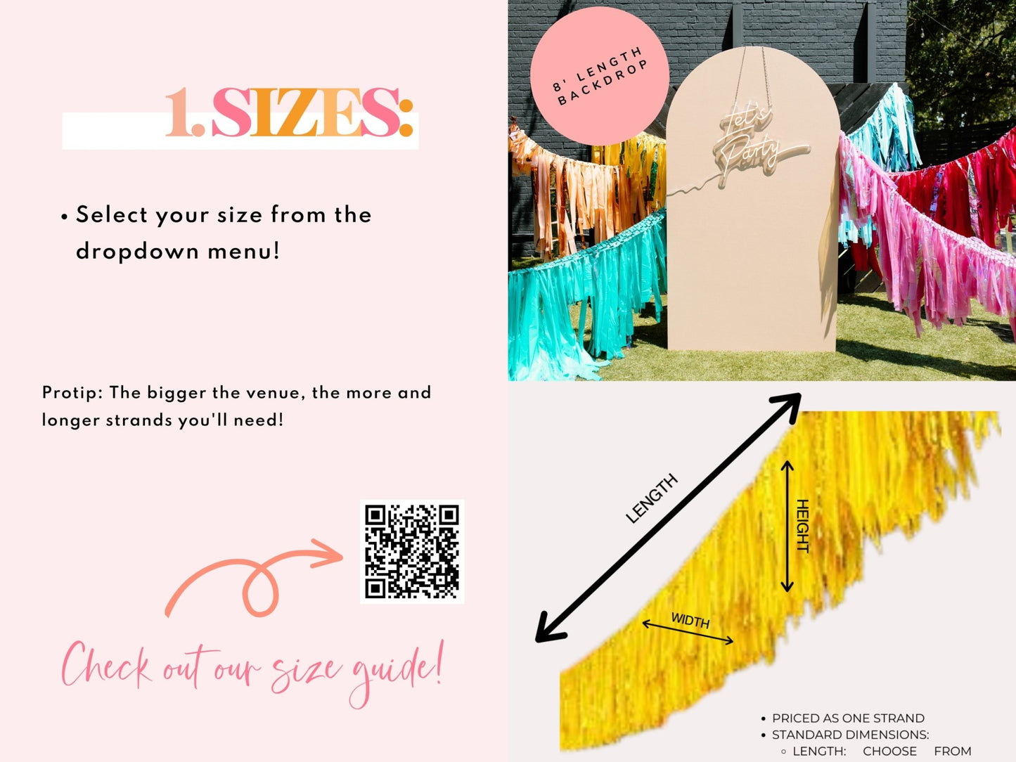 CUSTOM Overhead Swag - Oh My Darling Party Co-custom overhead #Fringe_Backdrop#