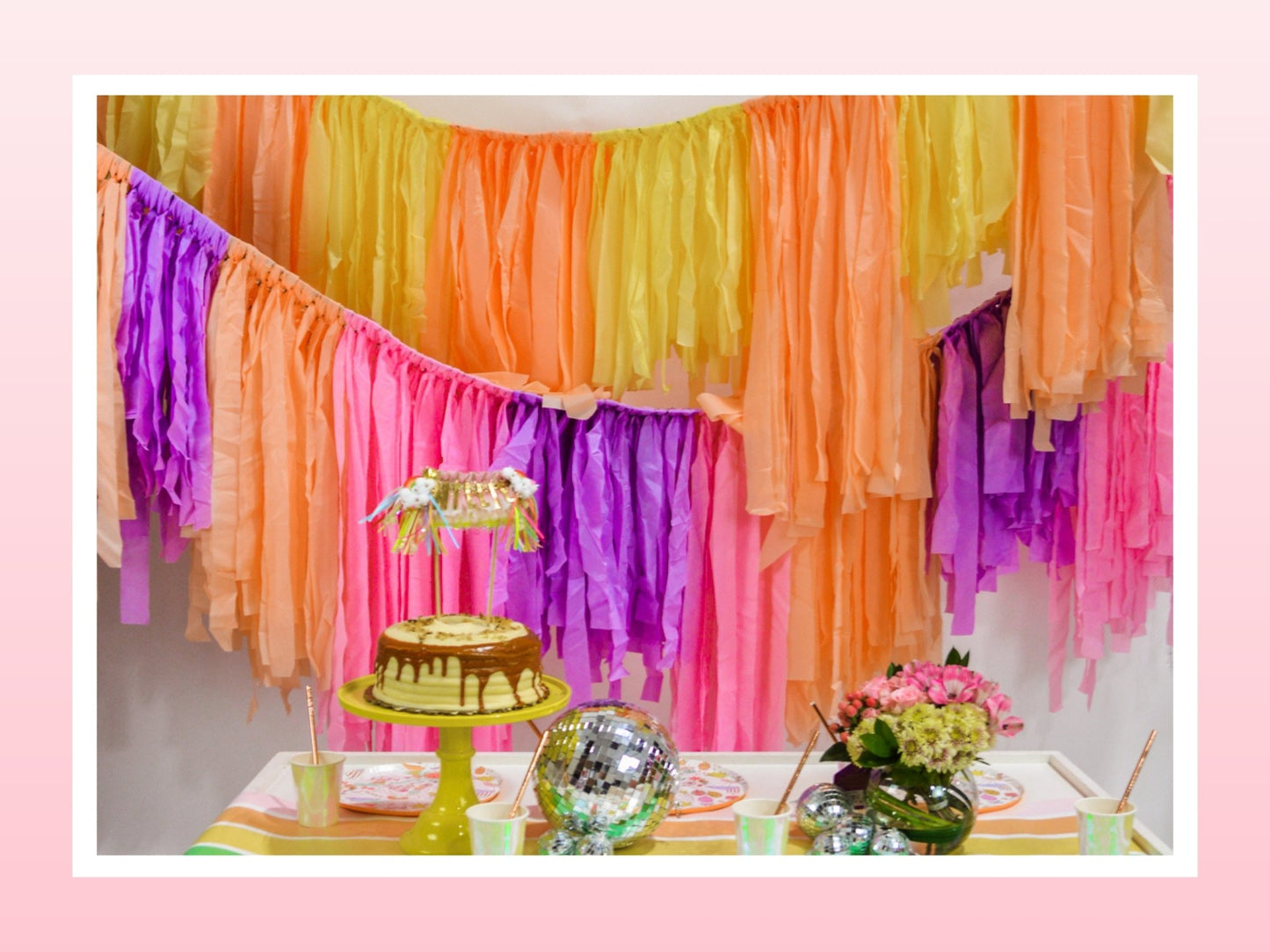 CUSTOM Overhead Swag - Oh My Darling Party Co-custom overhead #Fringe_Backdrop#