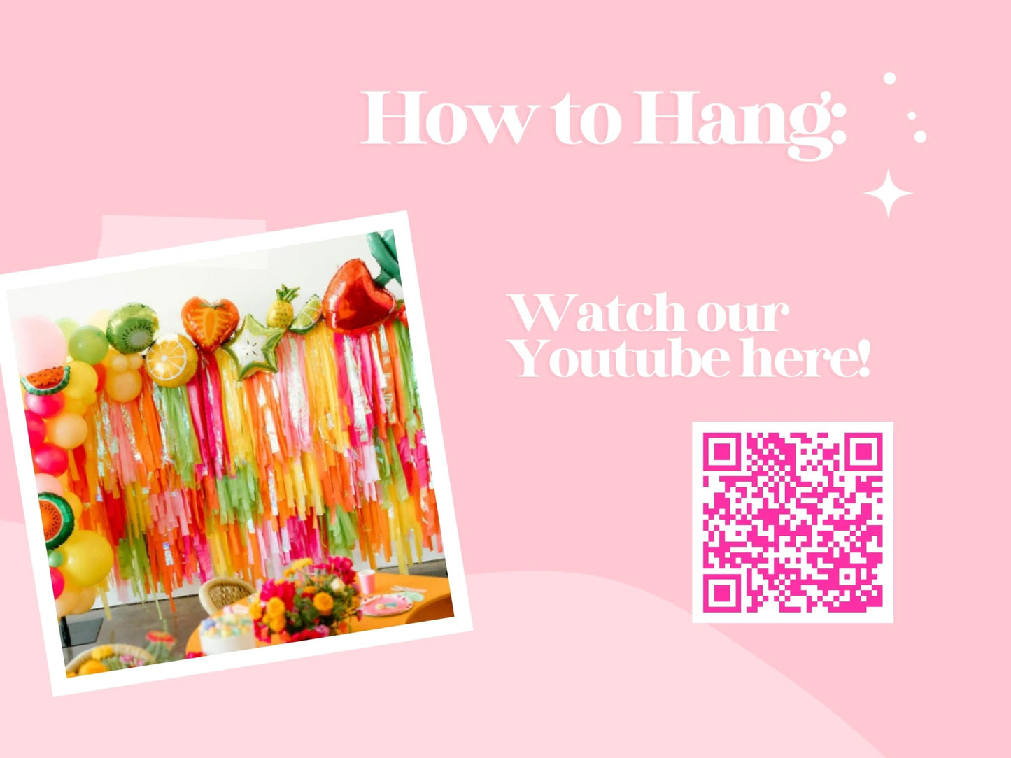 CUSTOM Overhead Swag - Oh My Darling Party Co-custom overhead #Fringe_Backdrop#