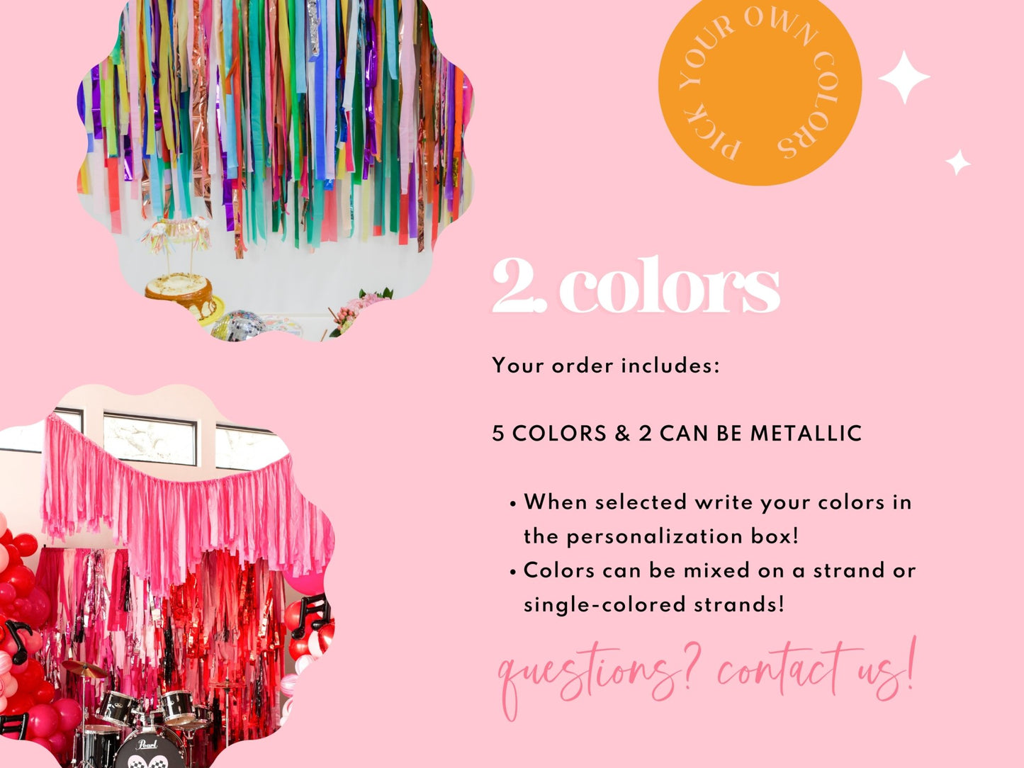 CUSTOM Overhead Swag - Oh My Darling Party Co-custom overhead #Fringe_Backdrop#