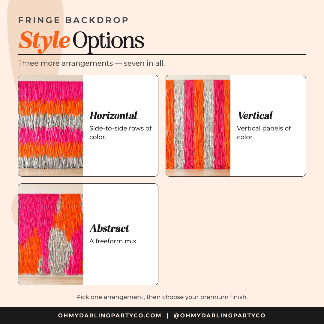 Custom Fringe Backdrop by Oh My Darling Party Co
