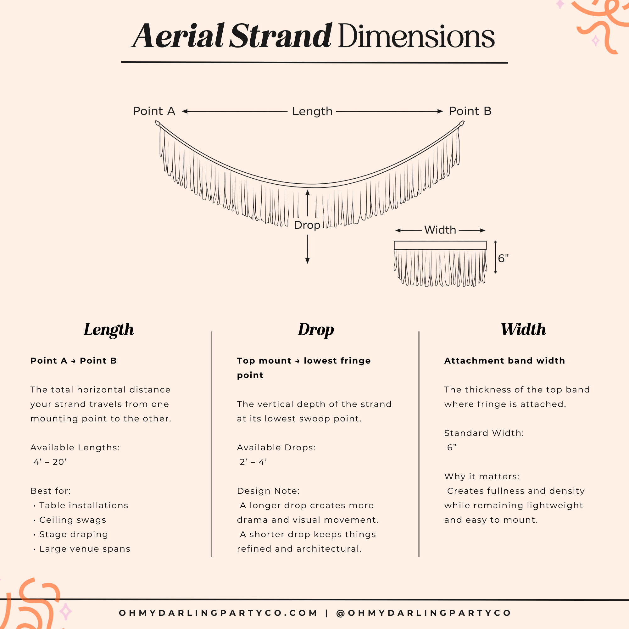 Custom Tinsel Aerial Fringe