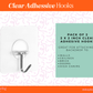 Clear Adhesive Hooks