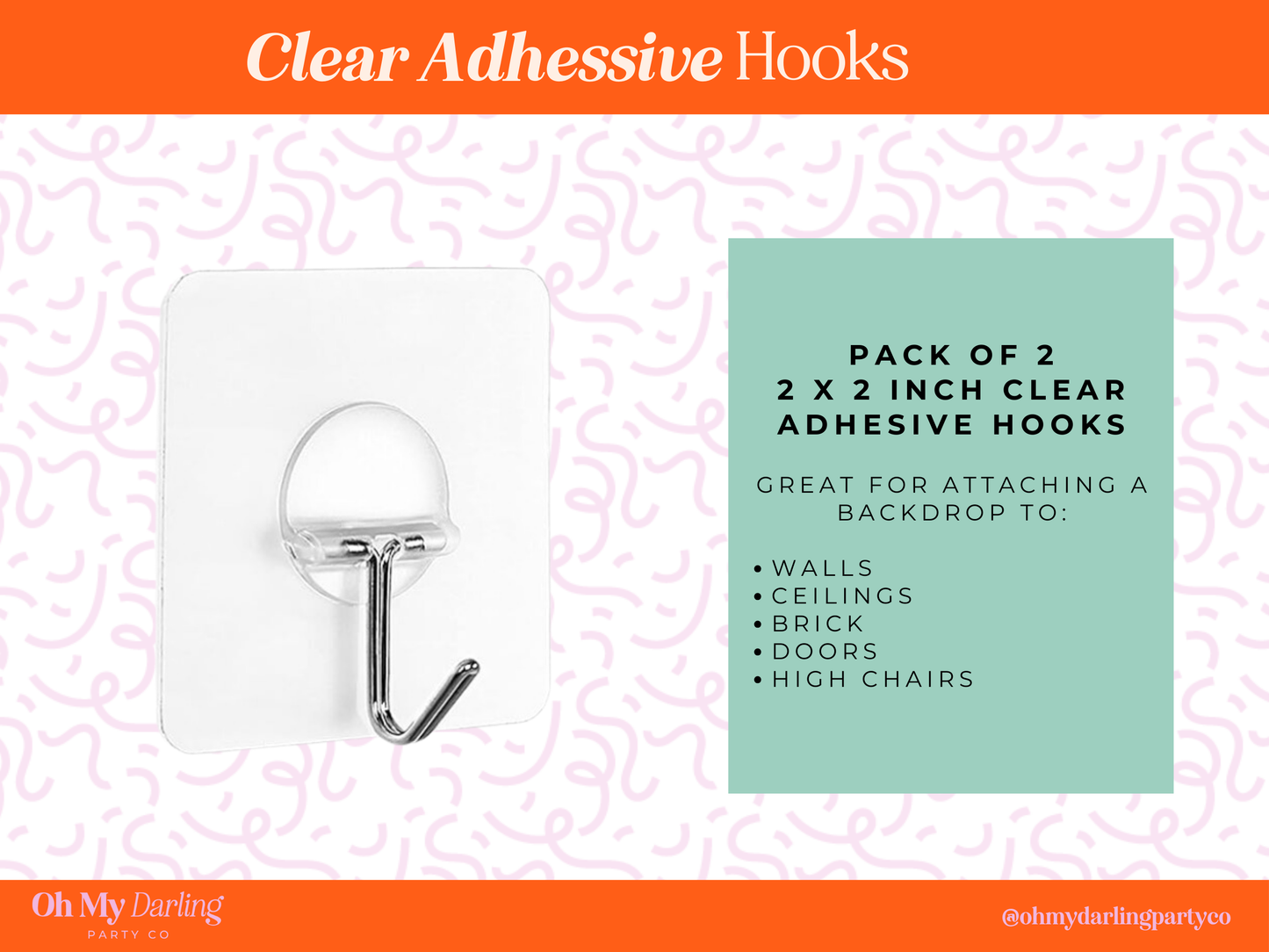 Clear Adhesive Hooks