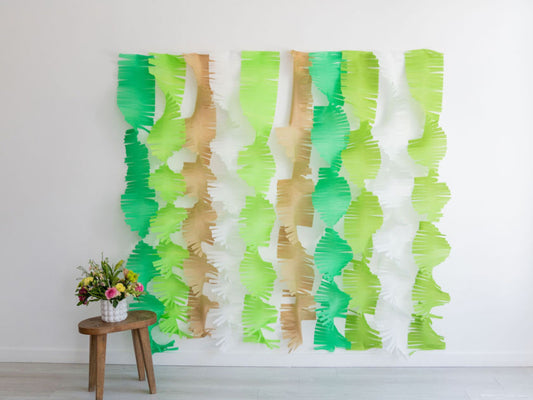 Into Nature Crepe Paper Bundle-Fringe Backdrop-Party Decor-Oh My Darling Party Co-Oh My Darling Party Co-affordable fringe backdrop, baby shower, backdrops for party, balloon garlands, boy baby shower, crepe paper streamers, fringe backdrop, fringe garland, Fringe Streamers, girl party, glamfete, graduation, graduation party, green, green baby shower, GREEN BACKDROP, green party, happy camper, happy camper party, hunter, hunter green, jumbo crepe paper streamers, kelly green, lime green, OMDPC, paper fringe