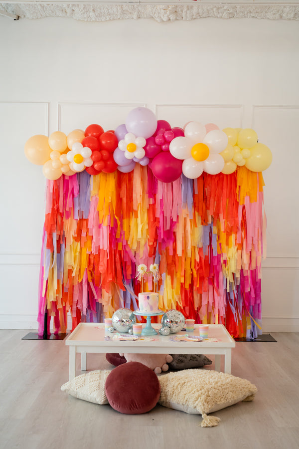 Young, Wild & Three Fringe Backdrop-Backdrops-Oh My Darling Party Co