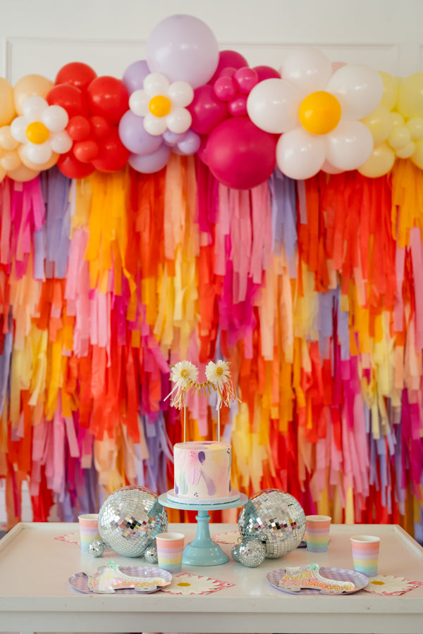 Young, Wild & Three Fringe Backdrop-Backdrops-Oh My Darling Party Co