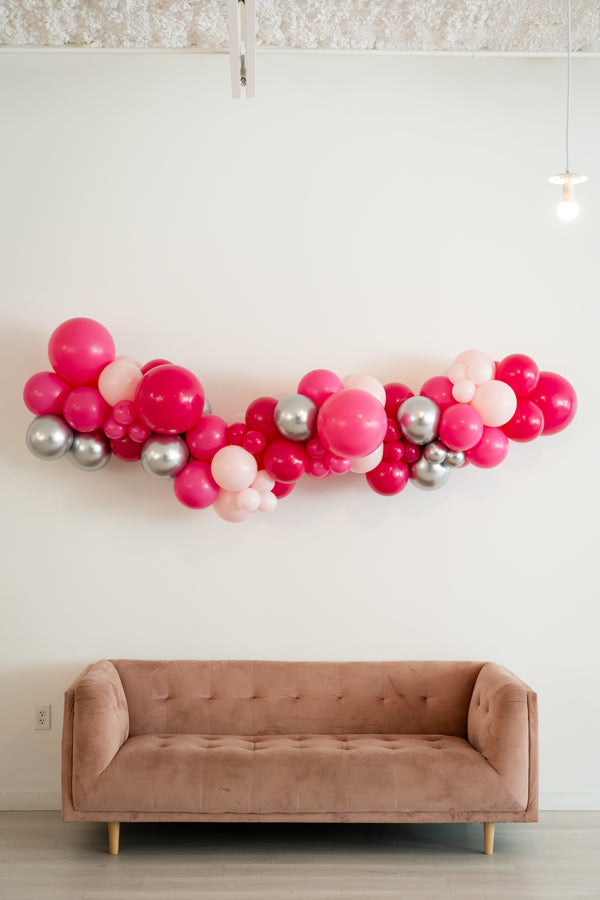 Pink Doll Balloon Kit-Oh My Darling Party Co-Fringe Backdrop, Streamer Backdrop, Fringe perfect for events & parties!