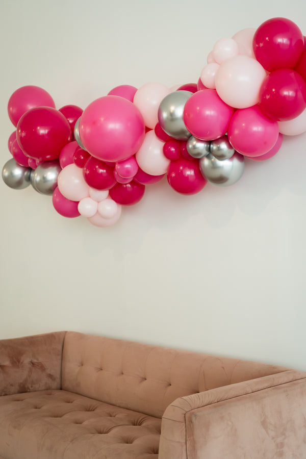 Pink Doll Balloon Kit-Oh My Darling Party Co-Fringe Backdrop, Streamer Backdrop, Fringe perfect for events & parties!