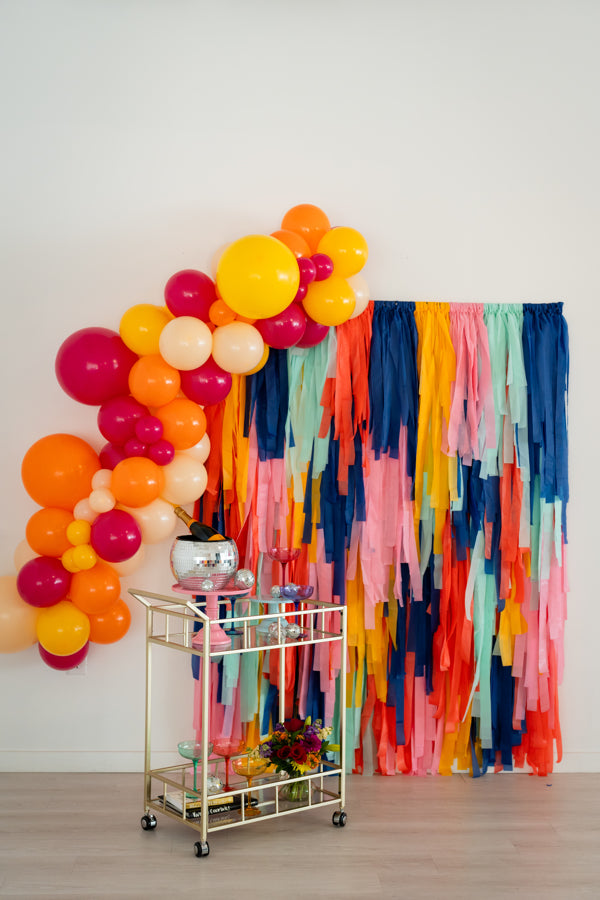 Fiesta Party Fringe Backdrop-Oh My Darling Party Co-Fringe Backdrop, Streamer Backdrop, Fringe perfect for events & parties!