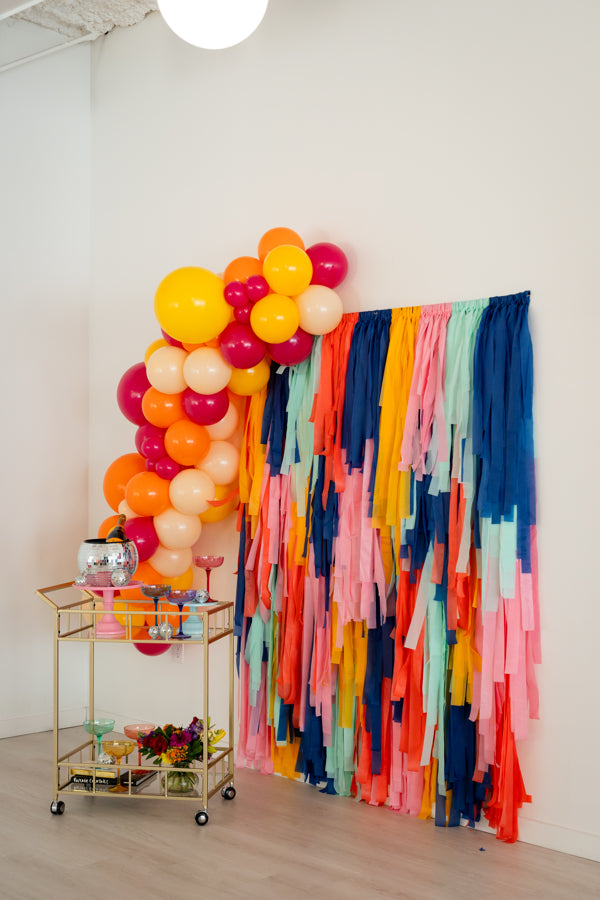 Fiesta Party Fringe Backdrop-Oh My Darling Party Co-Fringe Backdrop, Streamer Backdrop, Fringe perfect for events & parties!