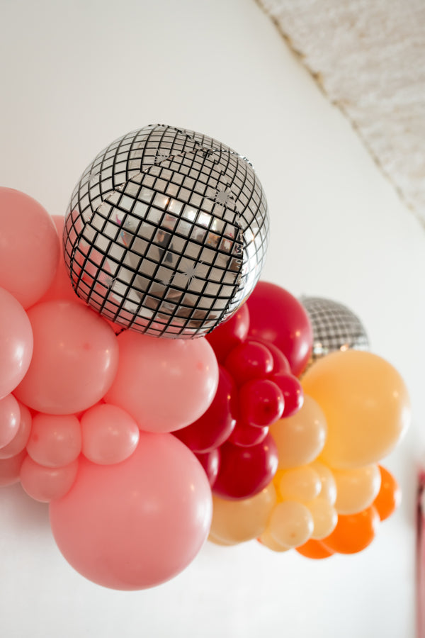 Let's Disco Balloon Kit-Oh My Darling Party Co-Fringe Backdrop, Streamer Backdrop, Fringe perfect for events & parties!