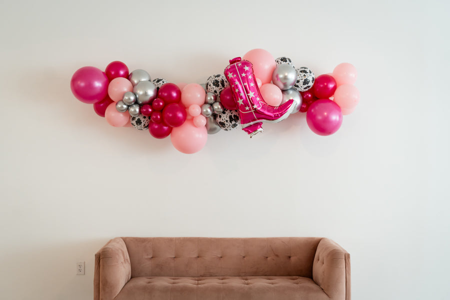 Pink Cowgirl Balloon Kit-Oh My Darling Party Co-Fringe Backdrop, Streamer Backdrop, Fringe perfect for events & parties!