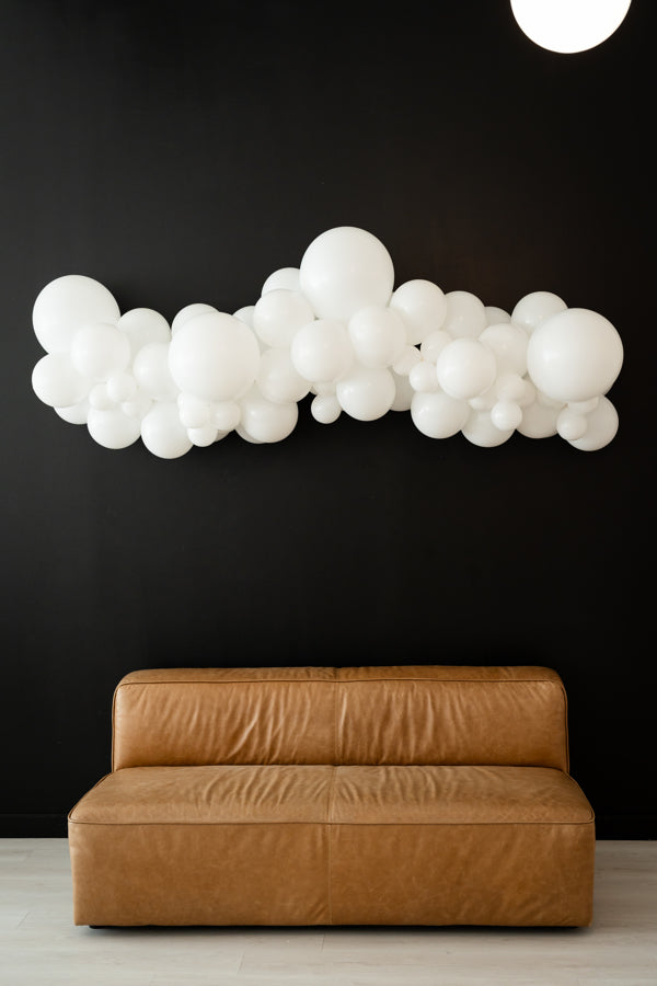 White Balloon Kit-Oh My Darling Party Co-Fringe Backdrop, Streamer Backdrop, Fringe perfect for events & parties!