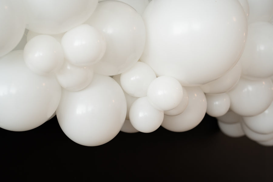 White Balloon Kit-Oh My Darling Party Co-Fringe Backdrop, Streamer Backdrop, Fringe perfect for events & parties!