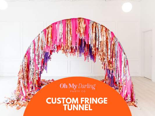 Custom Arched Fringe Installation