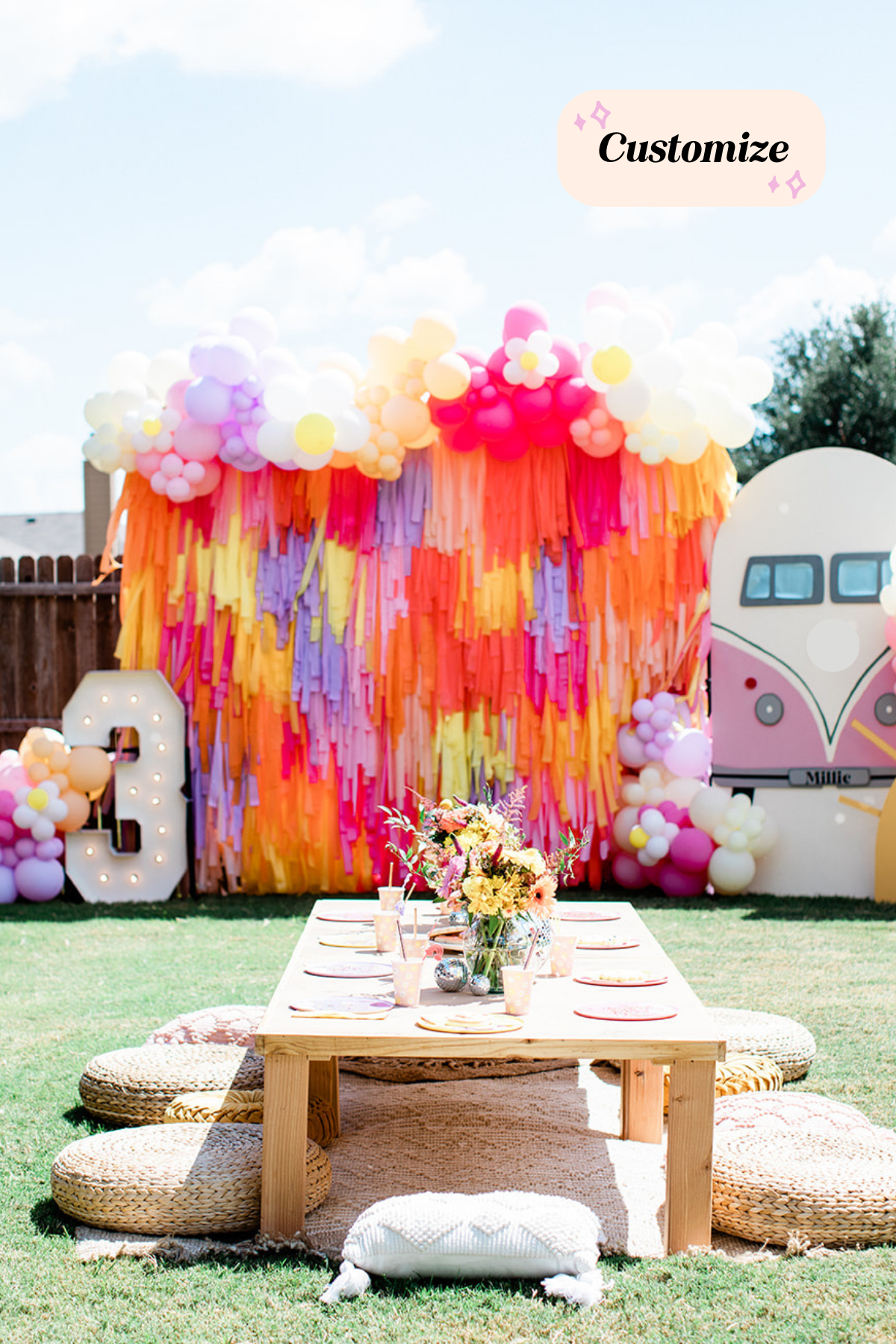 CUSTOM Fringe Backdrop-Oh My Darling Party Co-Fringe Backdrop, Streamer Backdrop, Fringe perfect for events & parties!