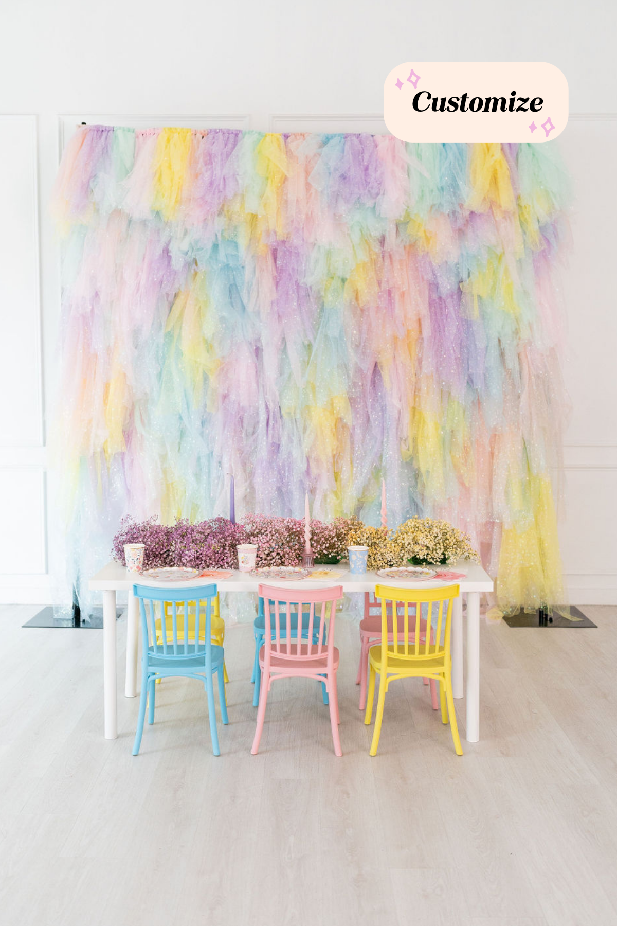 Custom Tulle Backdrop-Oh My Darling Party Co-Fringe Backdrop, Streamer Backdrop, Fringe perfect for events & parties!