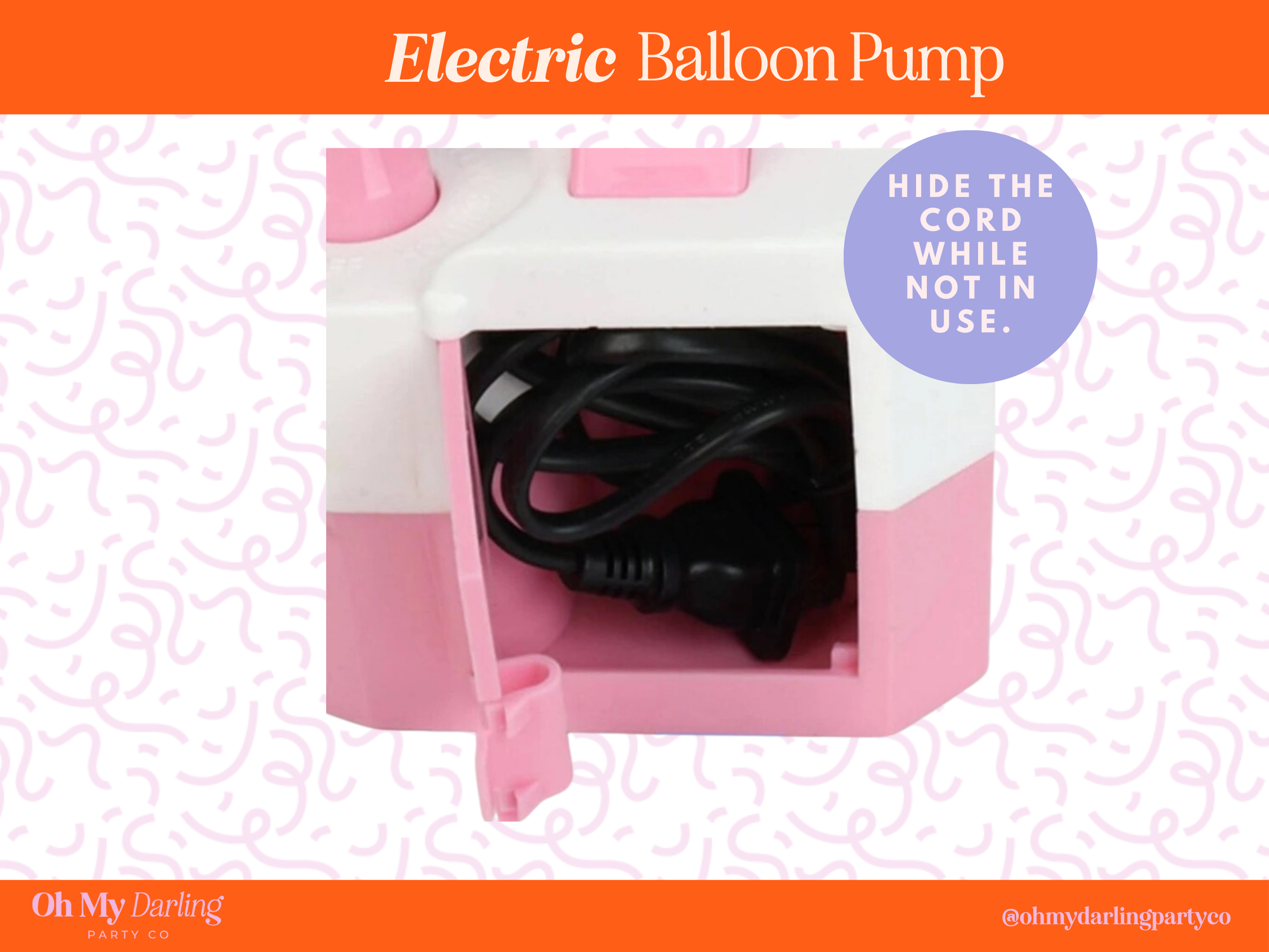 Electric Balloon Pump-Oh My Darling Party Co-Fringe Backdrop, Streamer Backdrop, Fringe perfect for events & parties!