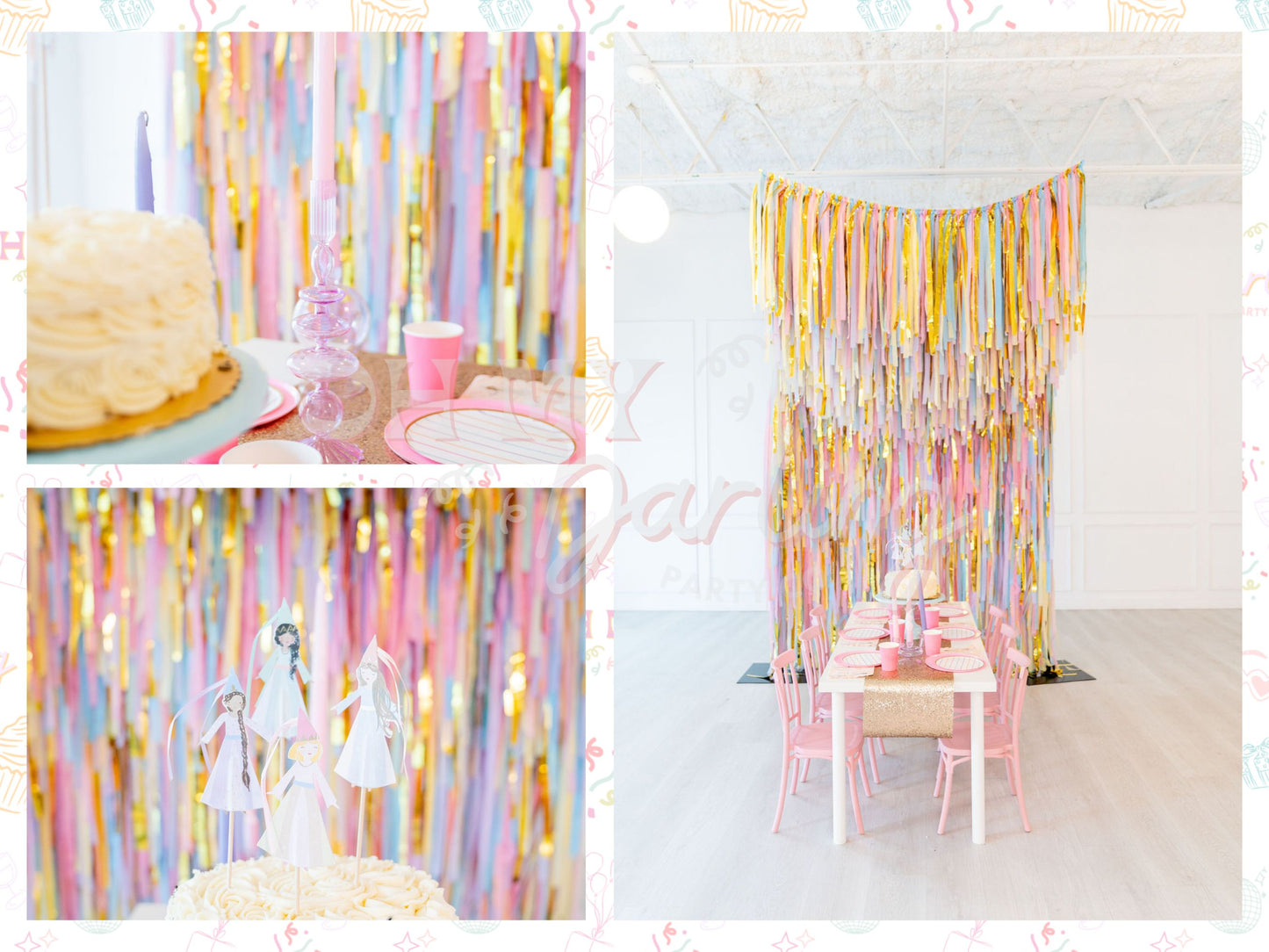 A Royal Celebration Backdrop-Fringe Backdrop-Party Decor-Oh My Darling Party Co-Oh My Darling Party Co-1st birthday decor, aeria, aerial, baby shower decor, bachelorette, bachelorette backdro, bachelorette party, backdrops for party, balloon garland, balloon garlands, best sellers, Birthday, birthday decor, birthday decorations, birthday party, boho nursery, boho party decor, boho tassel garland, bridal shower, Bubblegum, Buttercup, ceiling, cinderella, cochella party decor, colorful backdrop, dusty blue, e