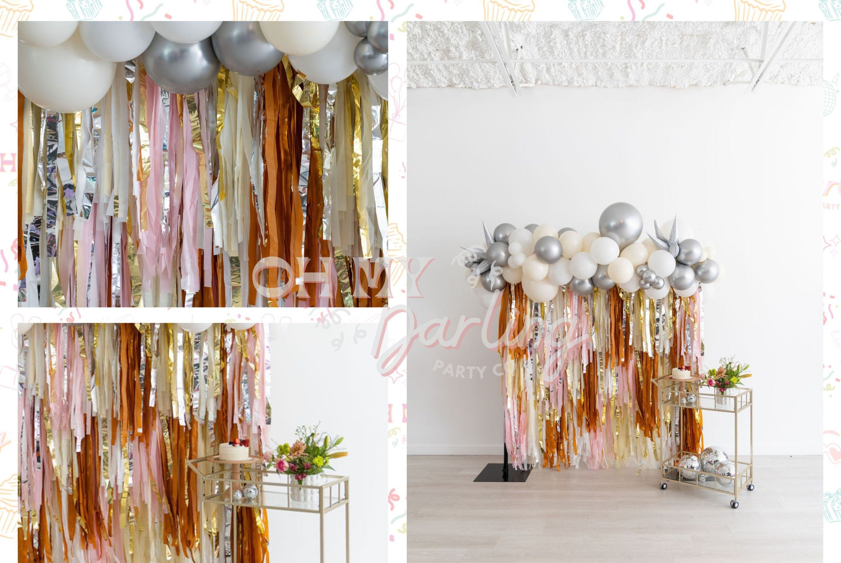 Boho backdrop fringes/bohemian backdrop/neutral backdrop for on sale wedding baby shower or birthday