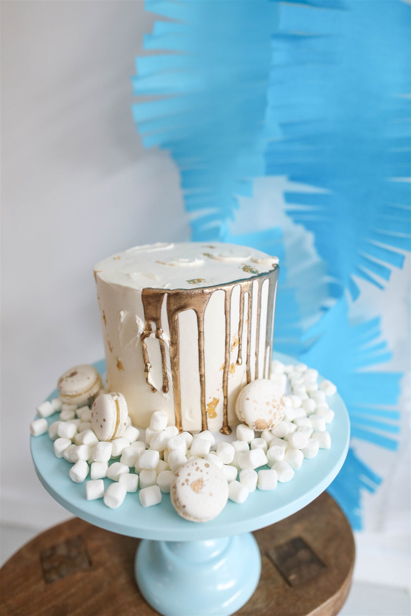 Blue & White Fringe Crepe Paper Bundle-Oh My Darling Party Co-Fringe Backdrop, Streamer Backdrop, Fringe perfect for events & parties!