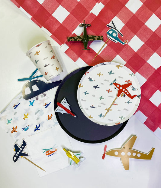 Airplane Party Bundle-Fringe Backdrop-Party Decor-Josi James-Oh My Darling Party Co-Airplane, airplane birthday, airplanes, flight, fly, Josie James, time flies