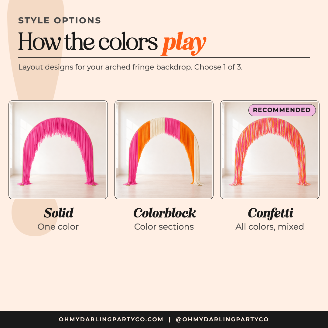 Arched fringe style options