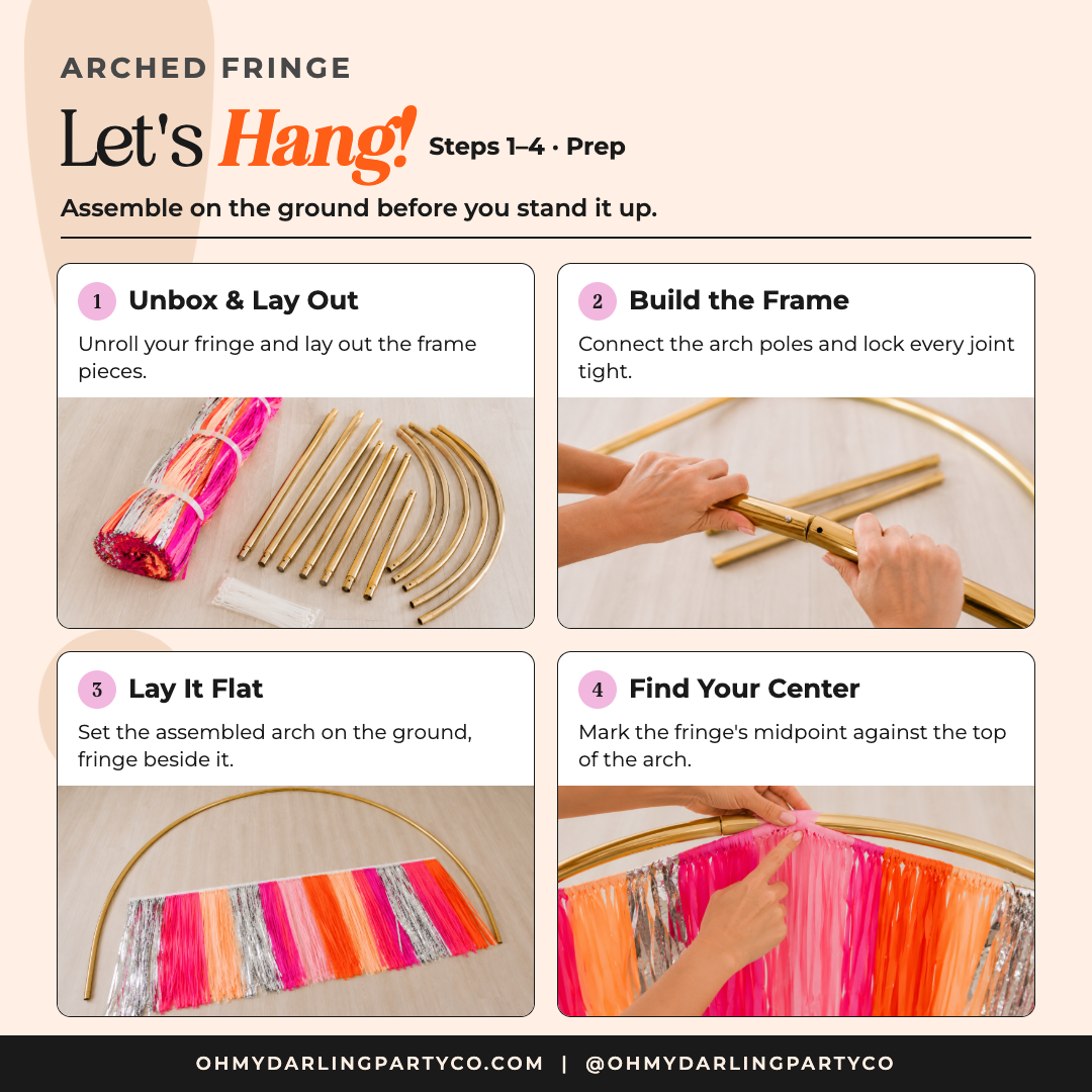 How to hang your arched fringe