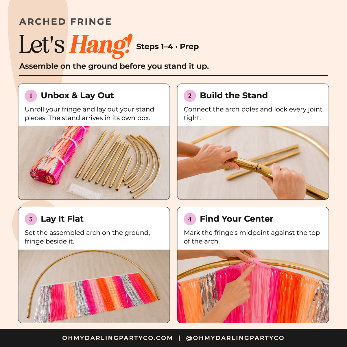 How to hang your arched fringe