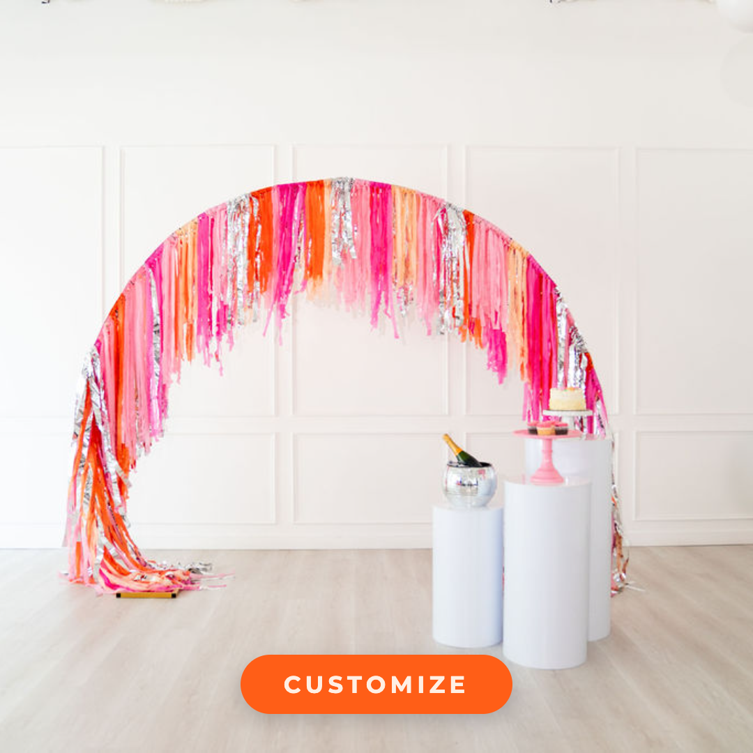 Custom Arched Fringe Installation