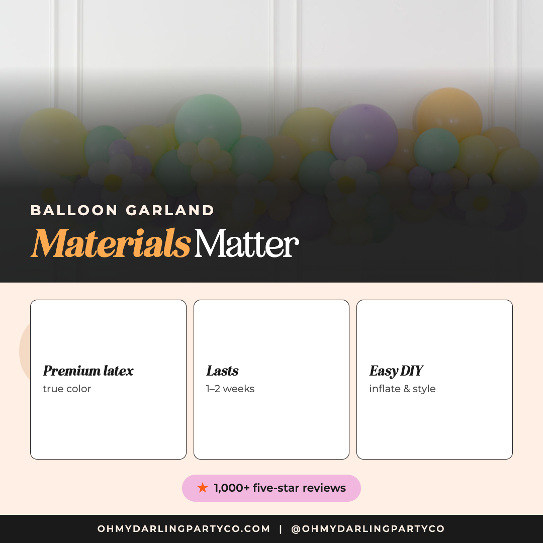 Balloon garland kit materials