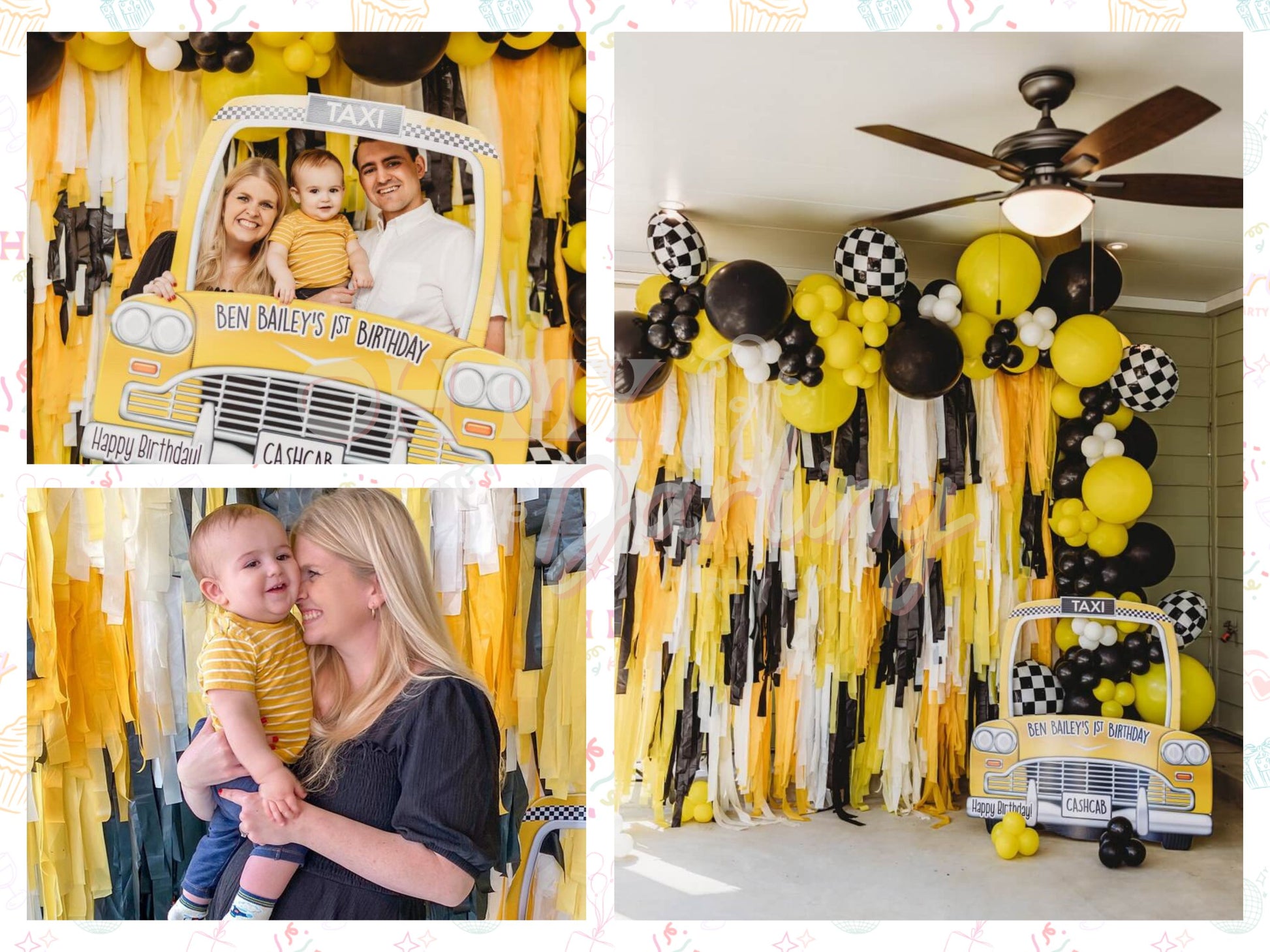 Big Yellow Taxi Backdrop-Fringe Backdrop-Party Decor-Oh My Darling Party Co-Oh My Darling Party Co-1st birthday decor, baby shower decor, bachelorette, bachelorette backdro, bachelorette party, backdrops for party, balloon garland, balloon garlands, best sellers, birthday decor, Birthday Party, black, black and white, black backdrops, boho nursery, boho party decor, boho tassel garland, boy party, bridal shower, buttercup, cars, city that never sleeps, cochella party decor, colorful backdrop, construction, 